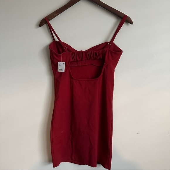 NWT Free People Probably Should Mini Dress in Holly Berry Red - Size Small - Picture 10 of 14